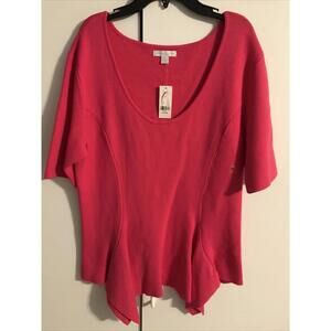 New York Company Womens XL Pink Sweater Type Blouse NWT! M59